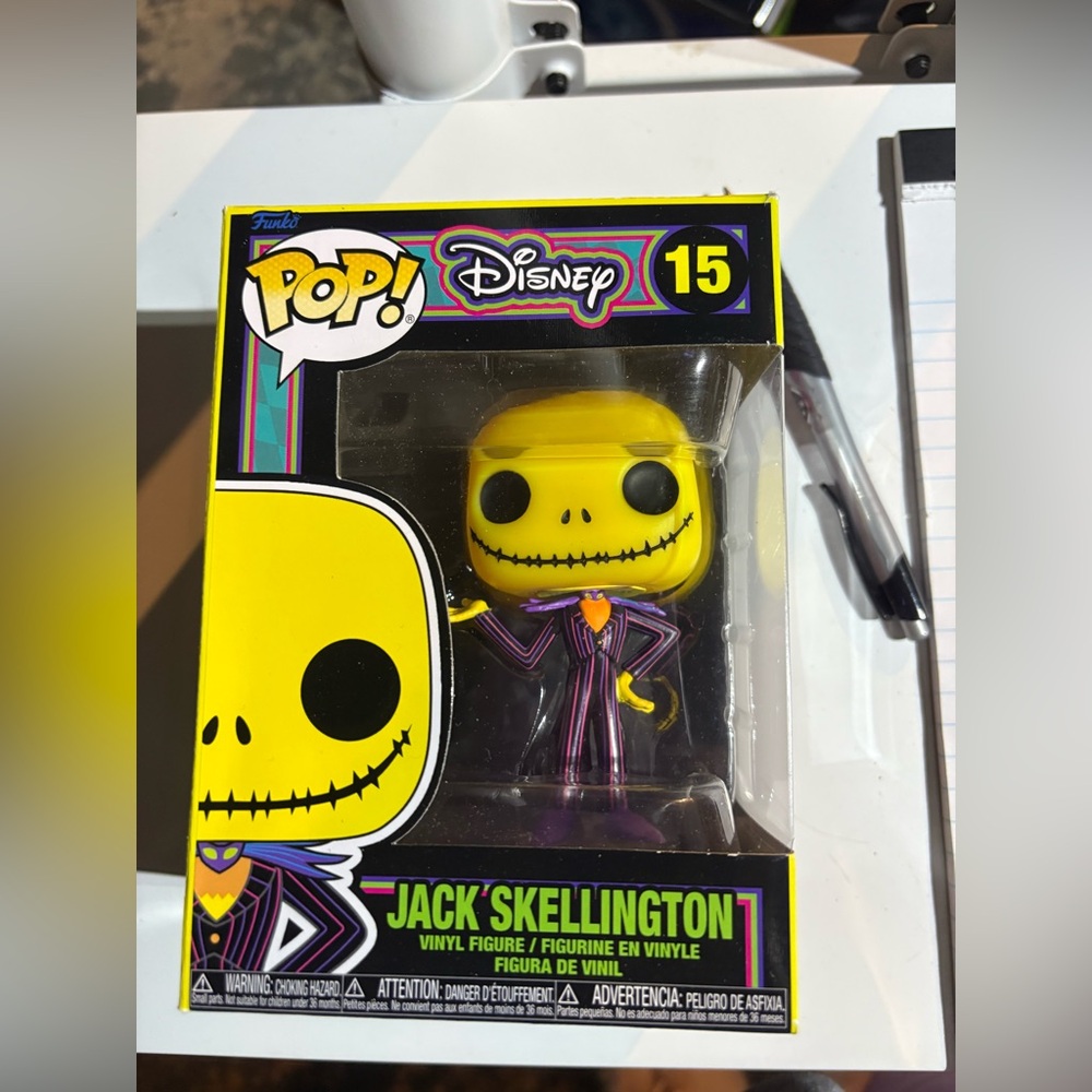Funko Pop Disney  NBC black light Jack Skellington Figure